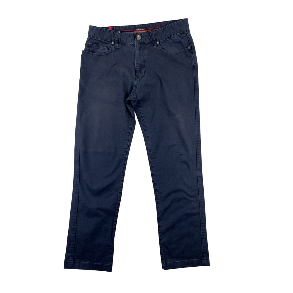 Victorinox Tailored Fit Chinos Men's 30 Navy Blue Stretch Cotton Pants